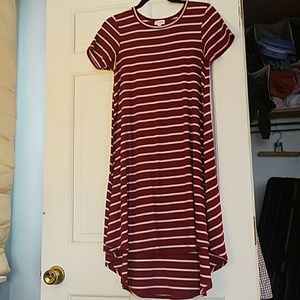 Xxs carley wine colored striped